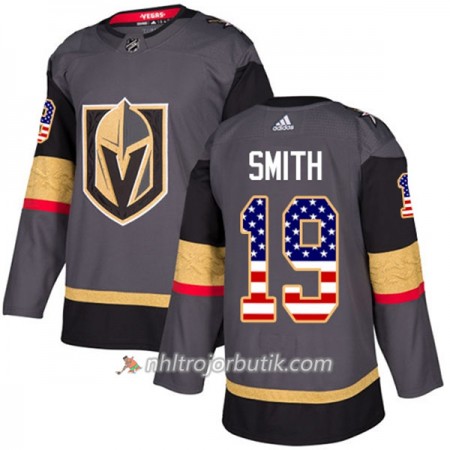 Män Ishockey Vegas Golden Knights Tröja Reilly Smith 19 Adidas 2017-2018 Grau USA Flag Fashion Authentic Män Ishockey Vegas Golden Knights Tröja Reilly Smith 19 Adidas 2017-2018 Grau USA Flag Fashion Authentic